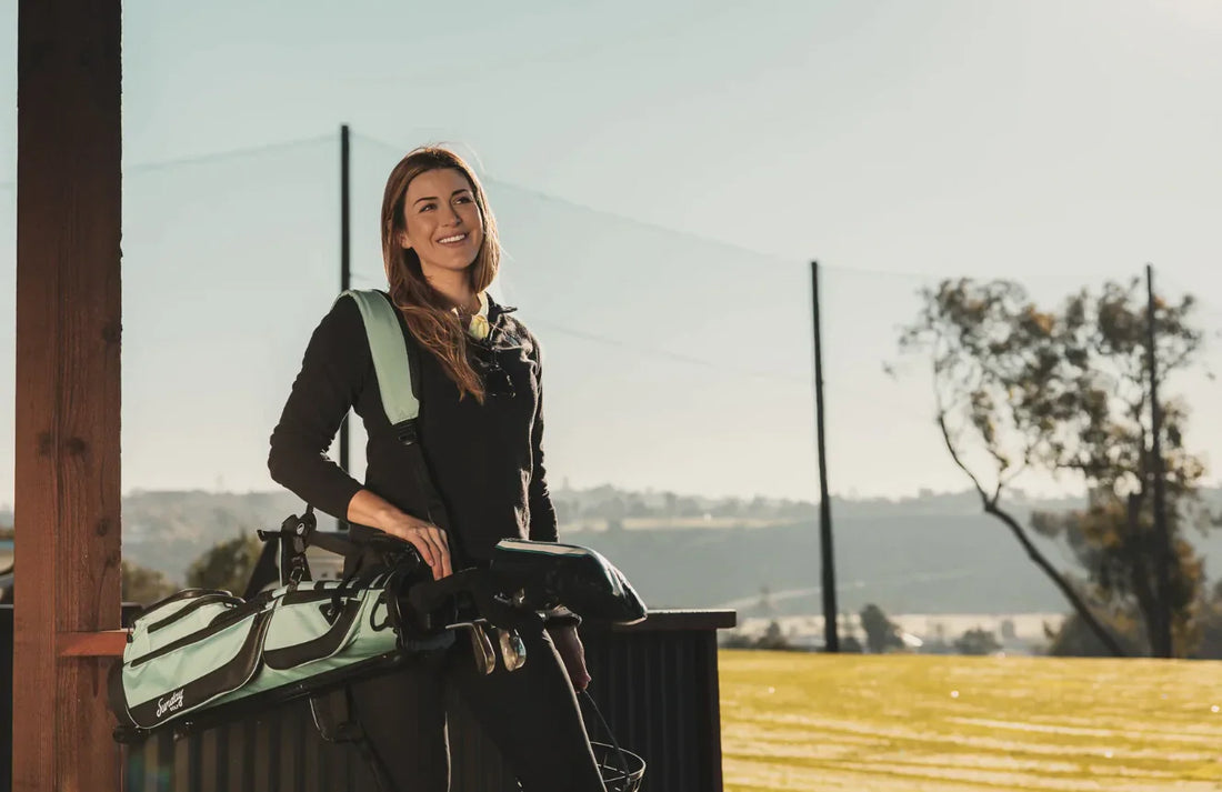 woman at driving range