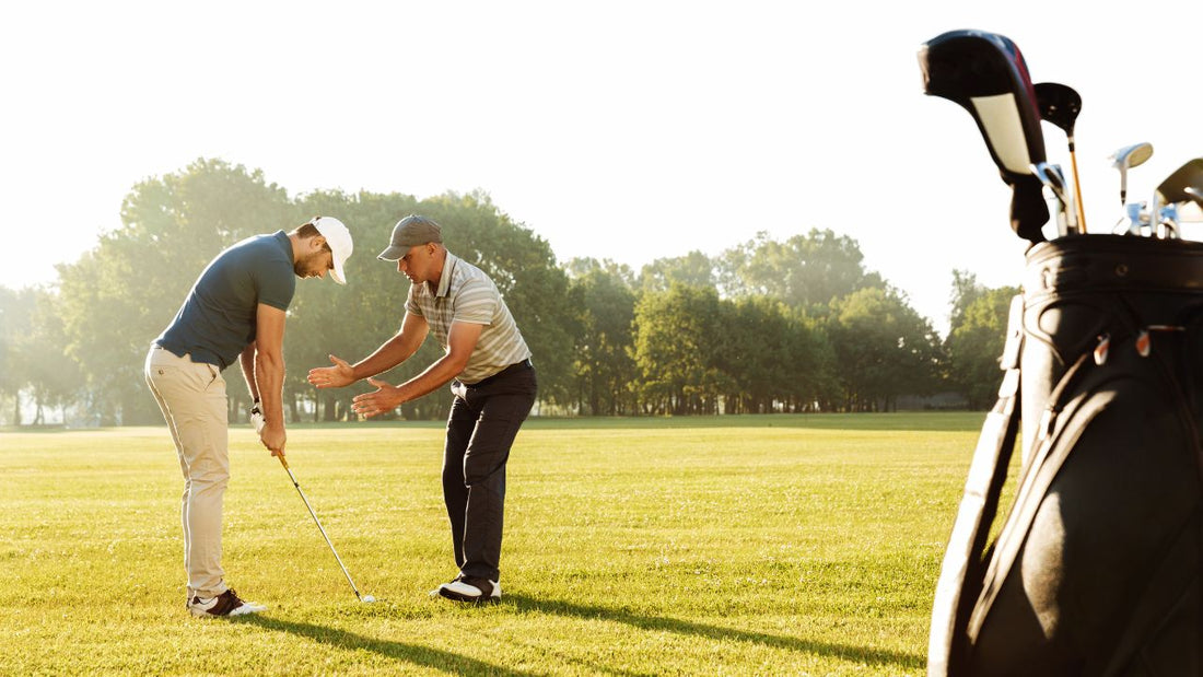 Men playing on a golf course