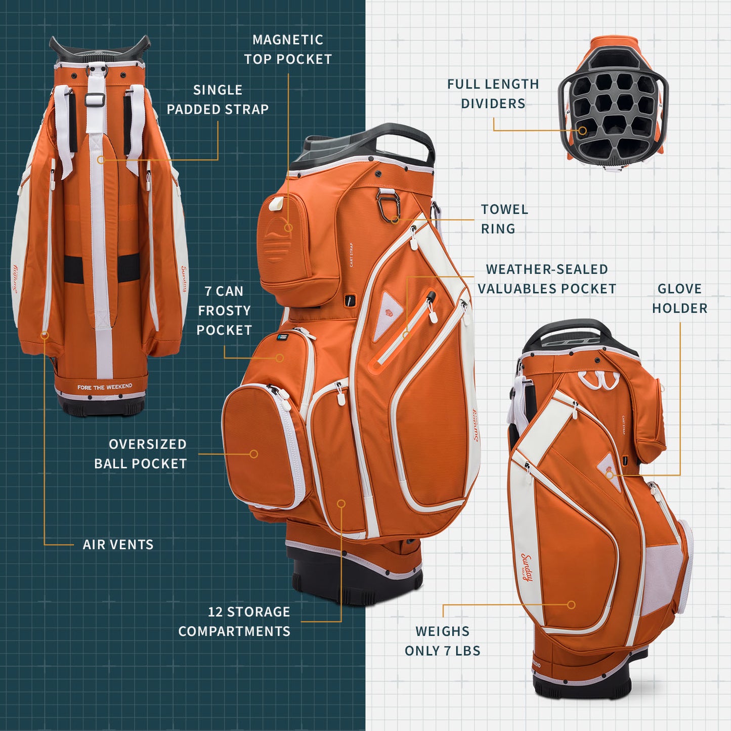 The Big Rig | Burnt Orange Cart Bag