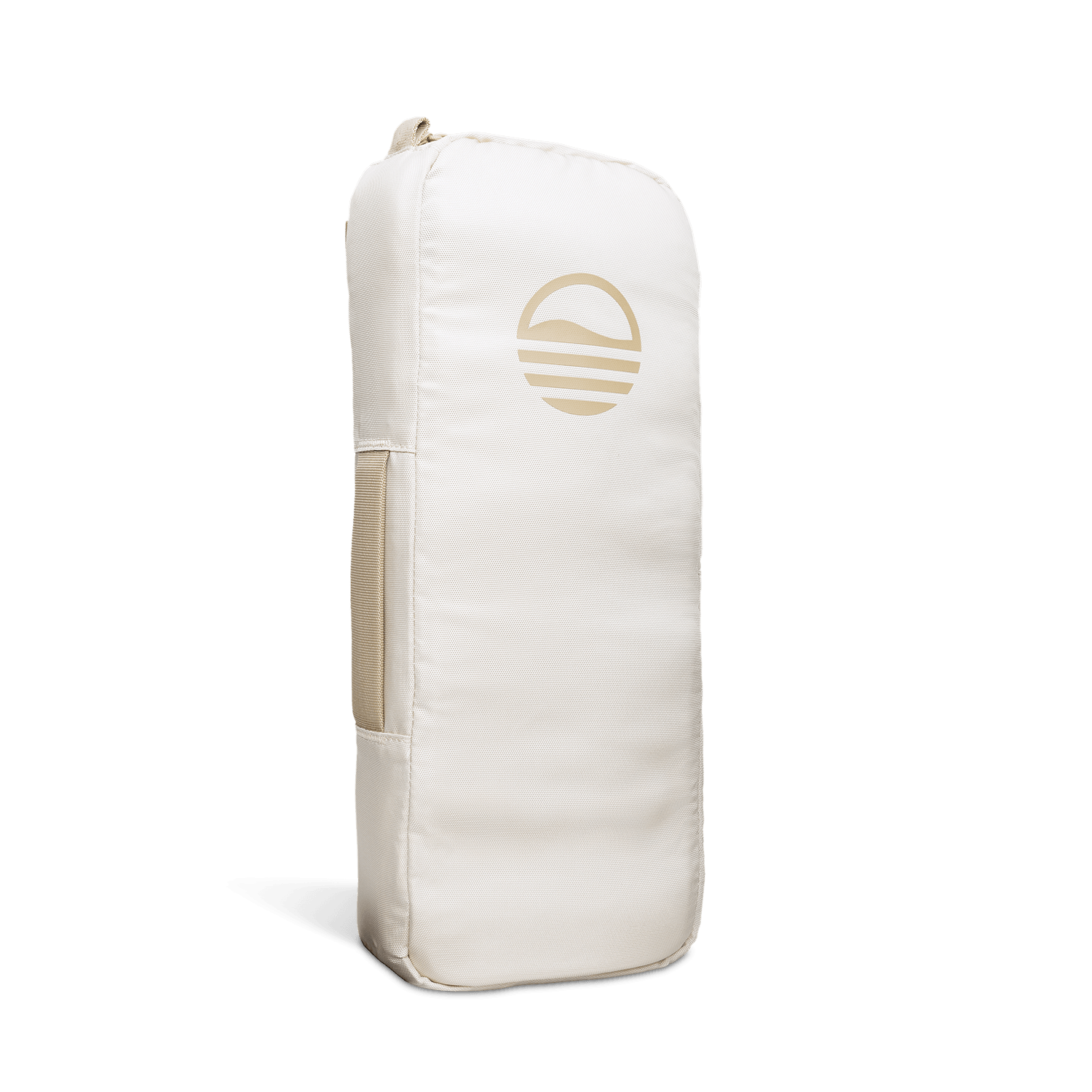 A rear shot of big frosty golf cooler bag in toasted almond with gloss logo