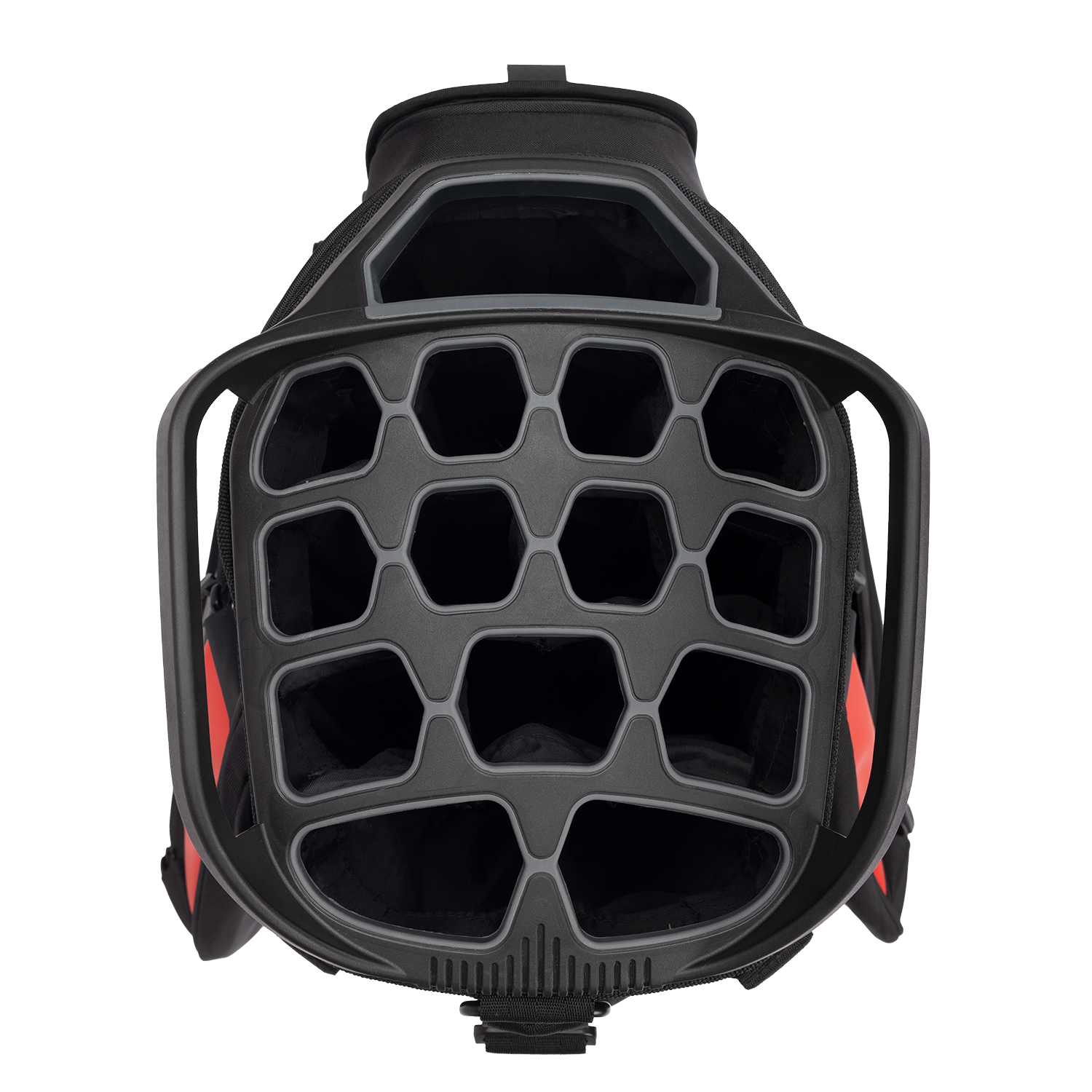 Top view of Big Rig golf bag showing its 14-way divider