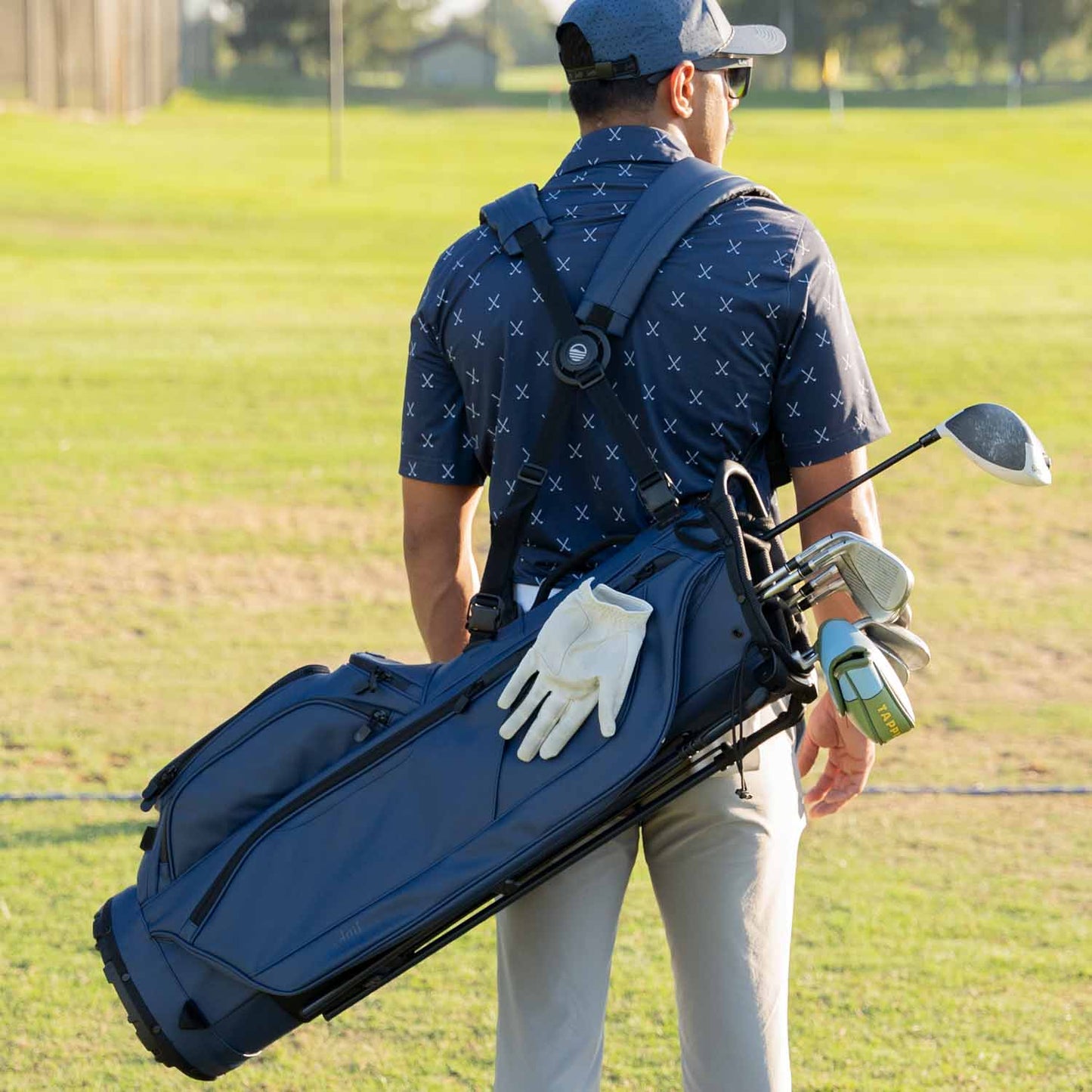 Ryder S-Class | Navy Vegan Leather Full Size Stand Bag - Sunday Golf