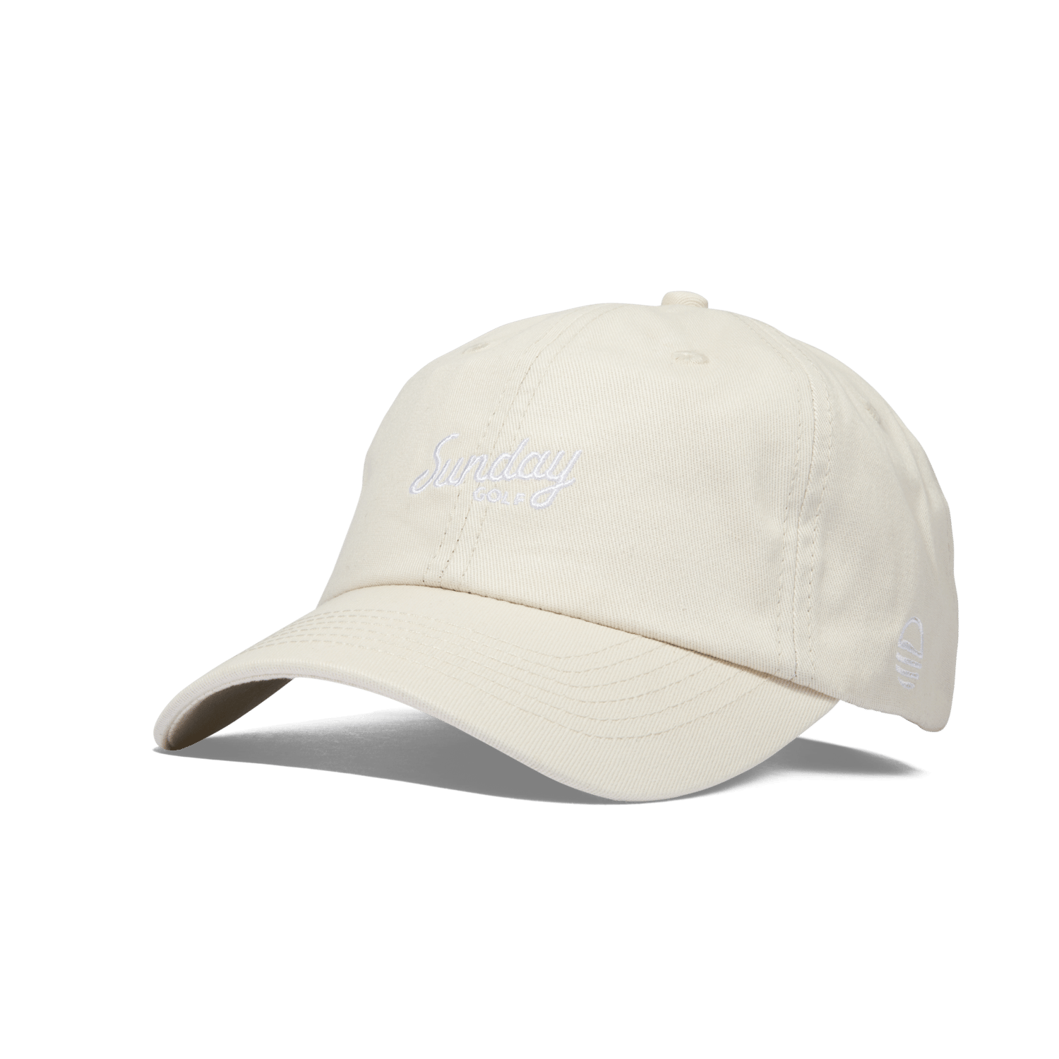 Front shot of off white dad golf hat