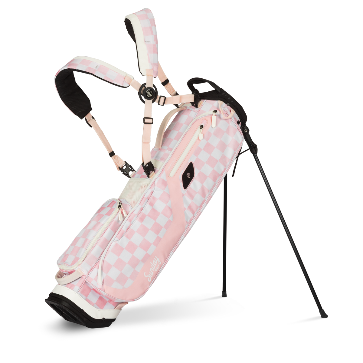 El Camino | Mid Size Stand Bag - Pink/White Checker – Sunday Golf