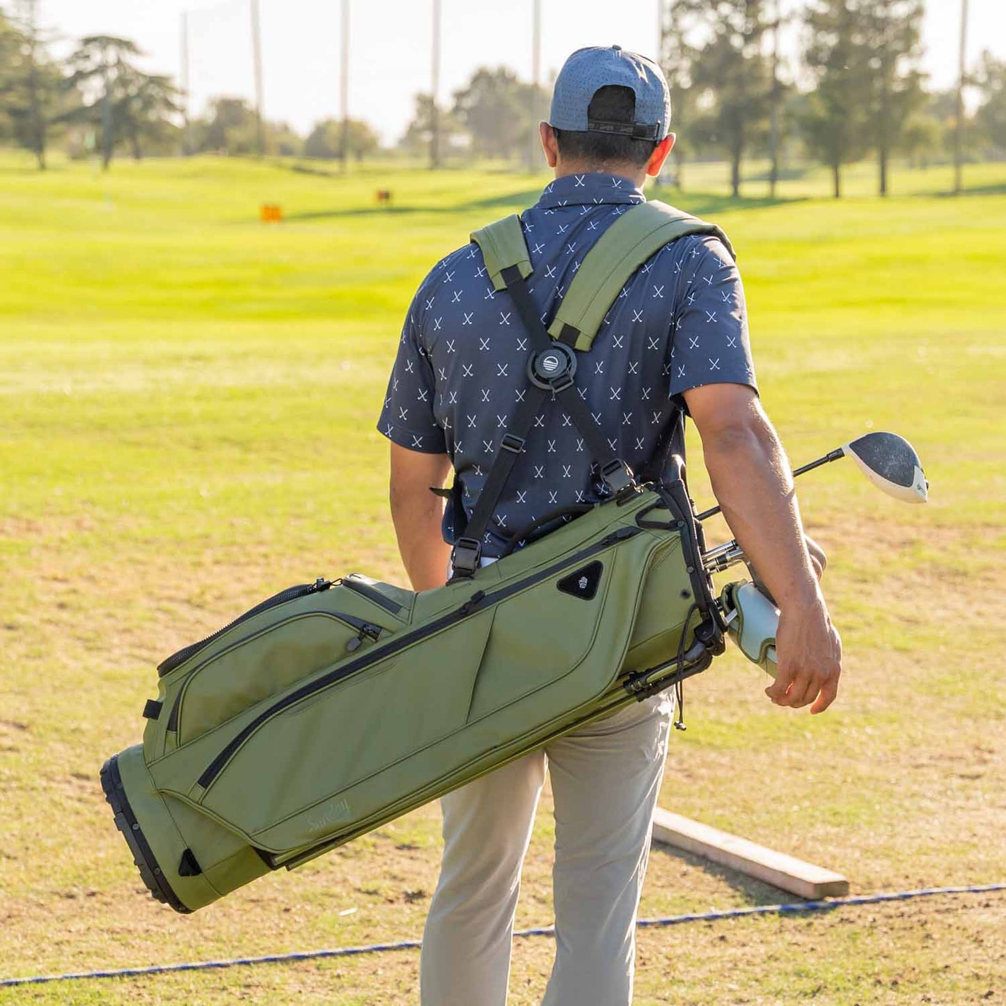 Ryder S-Class | Olive Vegan Leather Full Size Stand Bag - Sunday Golf