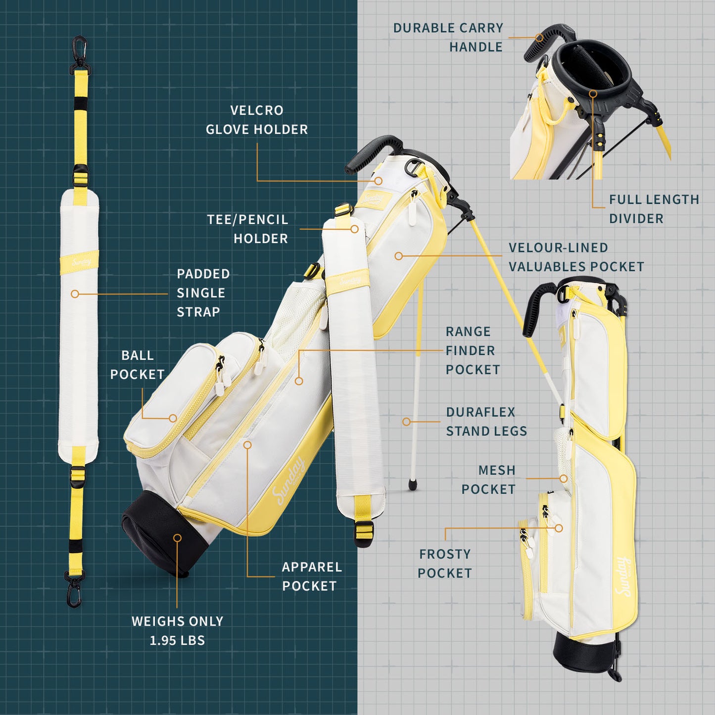 The Loma | Mindy Lemon Par 3 Bag