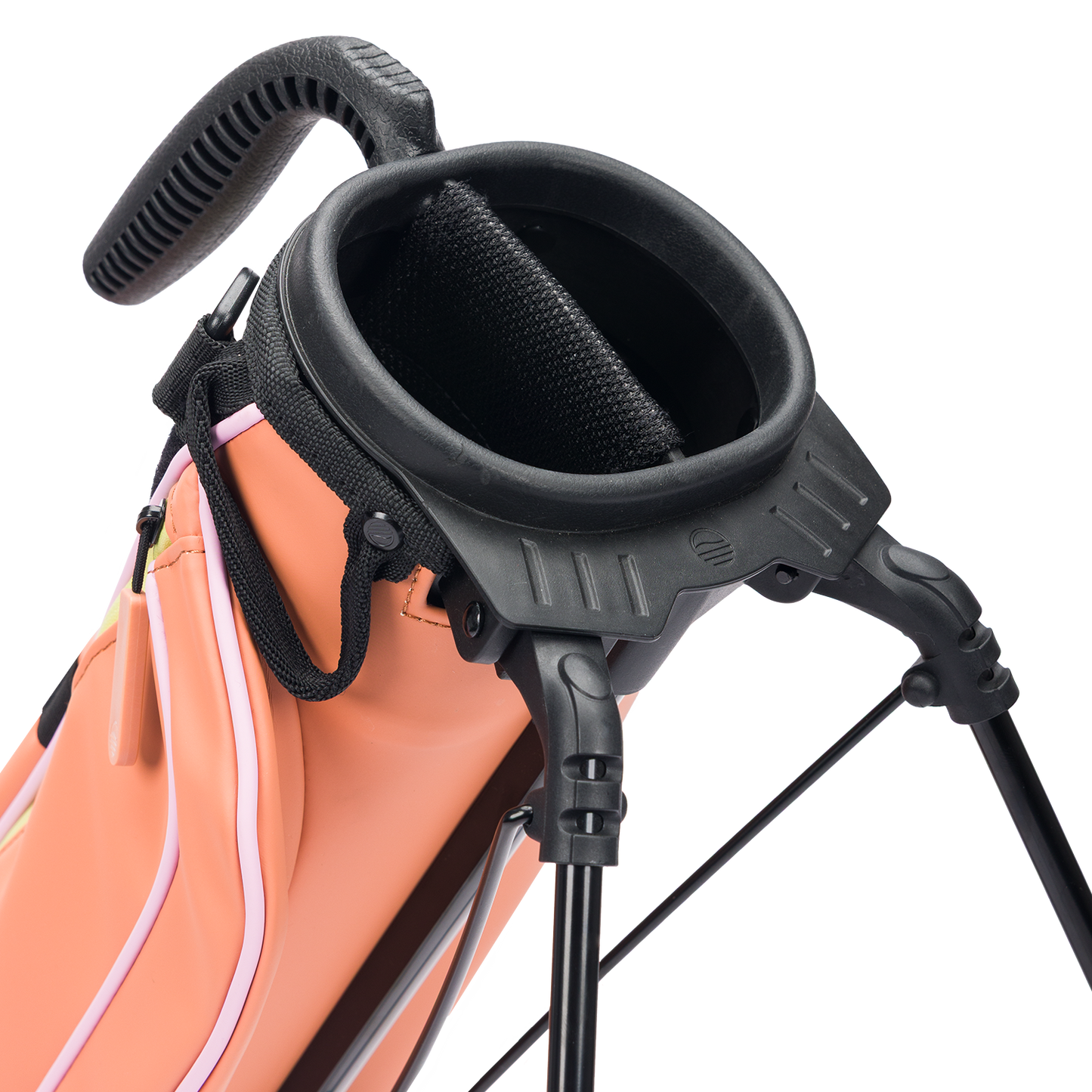 A close up top view of a sierra madre Loma golf bag’s 2-way divider