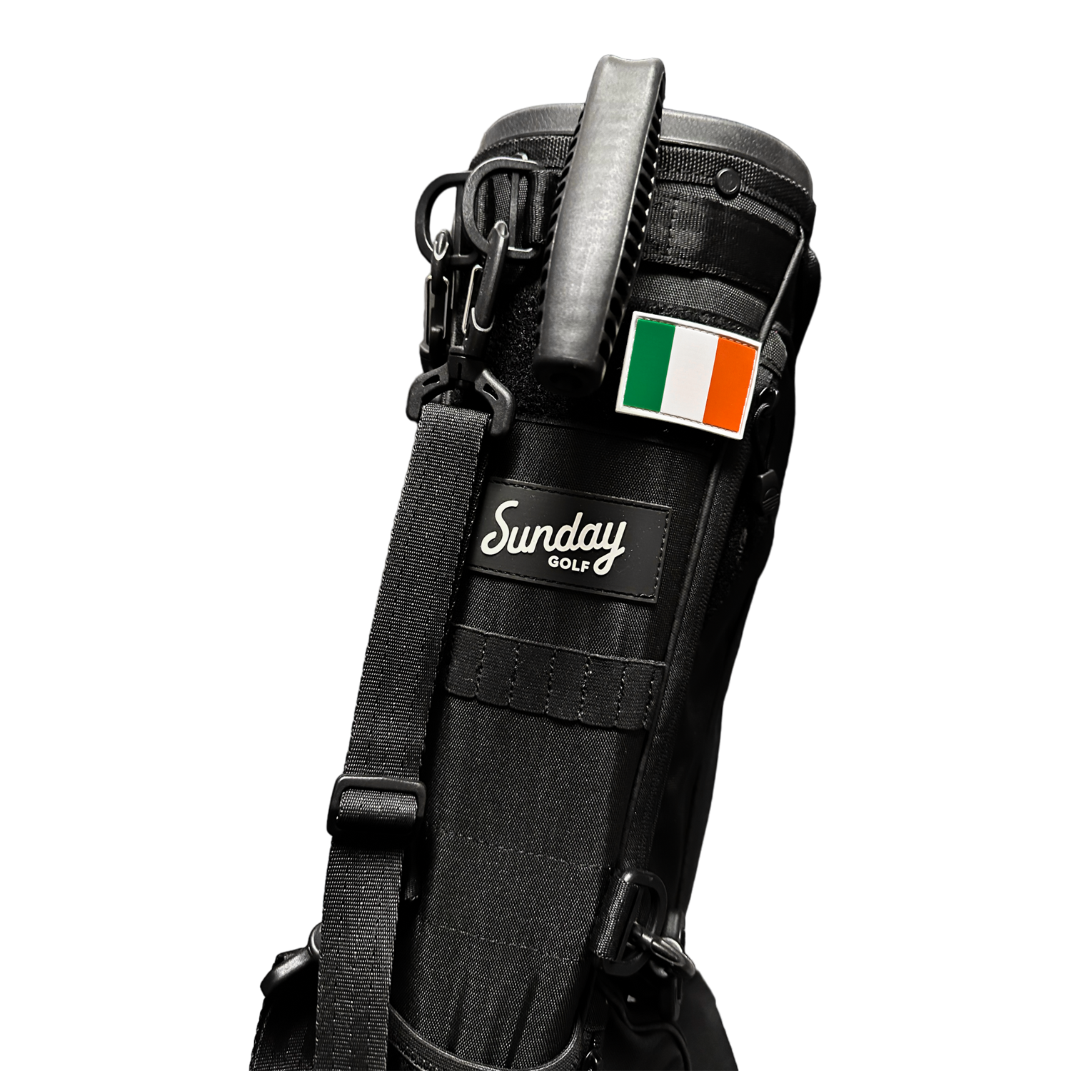 Black Loma golf bag with Italy flag patch on it