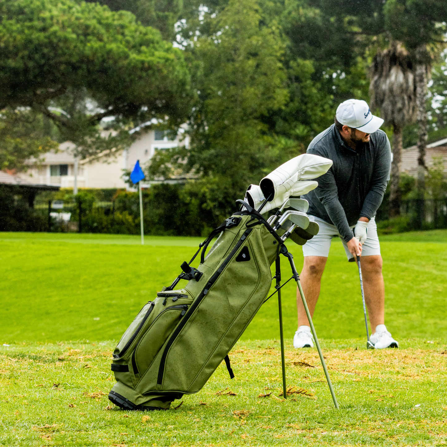 Ryder S-Class | Olive Vegan Leather Full Size Stand Bag