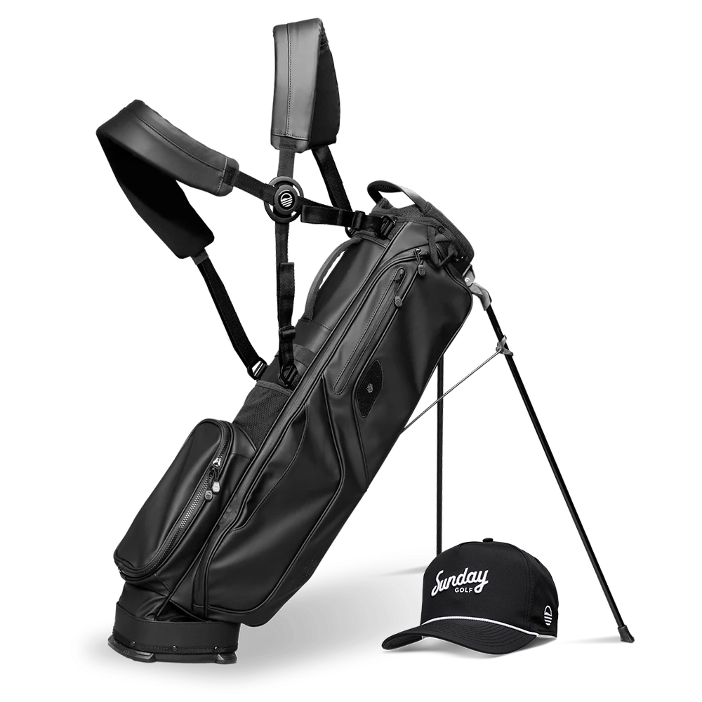 El Camino S-Class Bundle w/ Black Rope Hat | Black Vegan Leather Mid Size Stand Bag