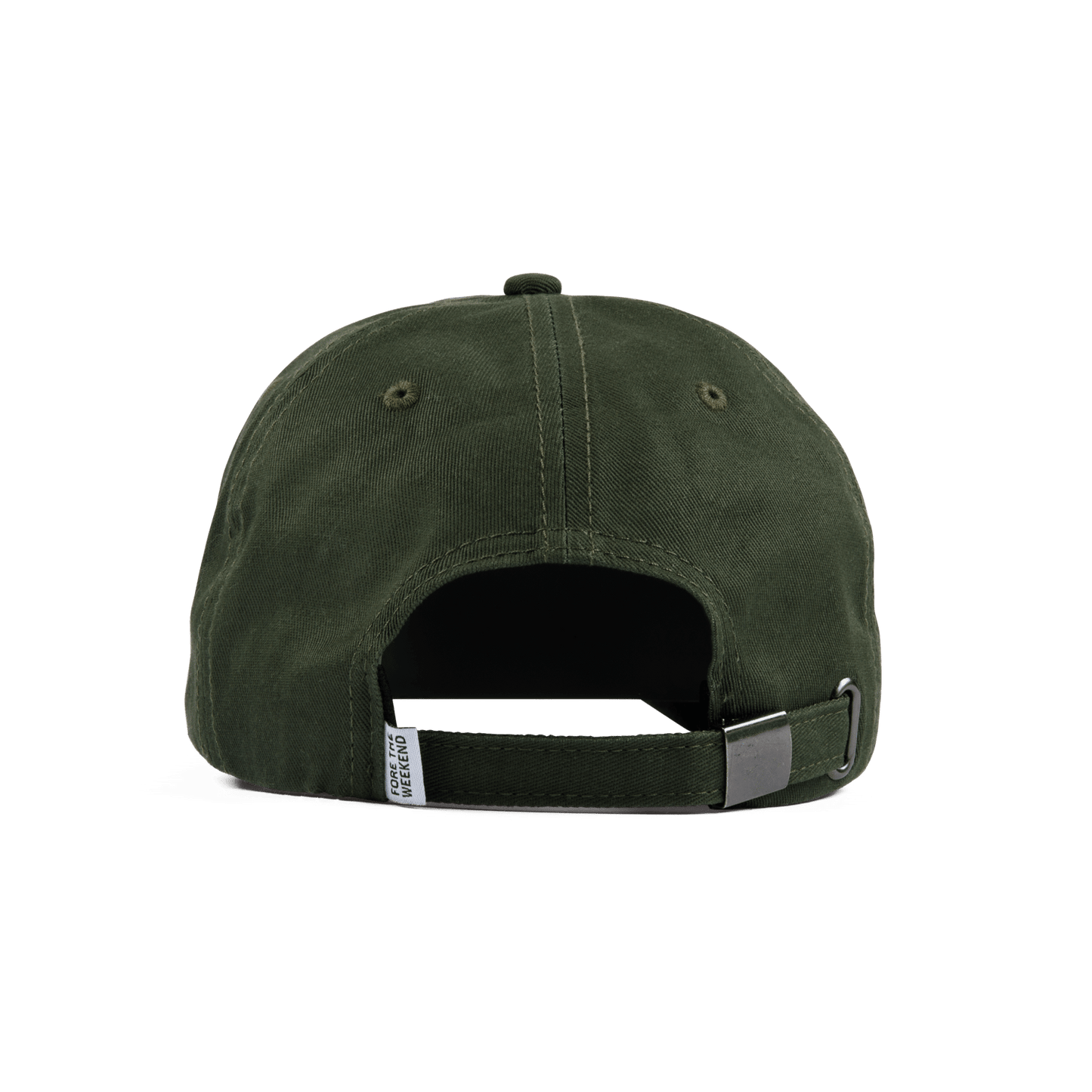 Back shot of forest green dad golf hat