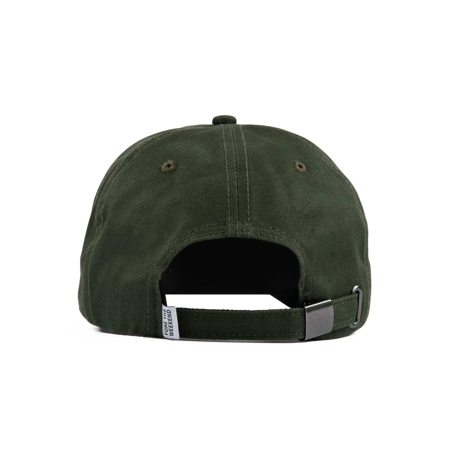 Back shot of forest green dad golf hat