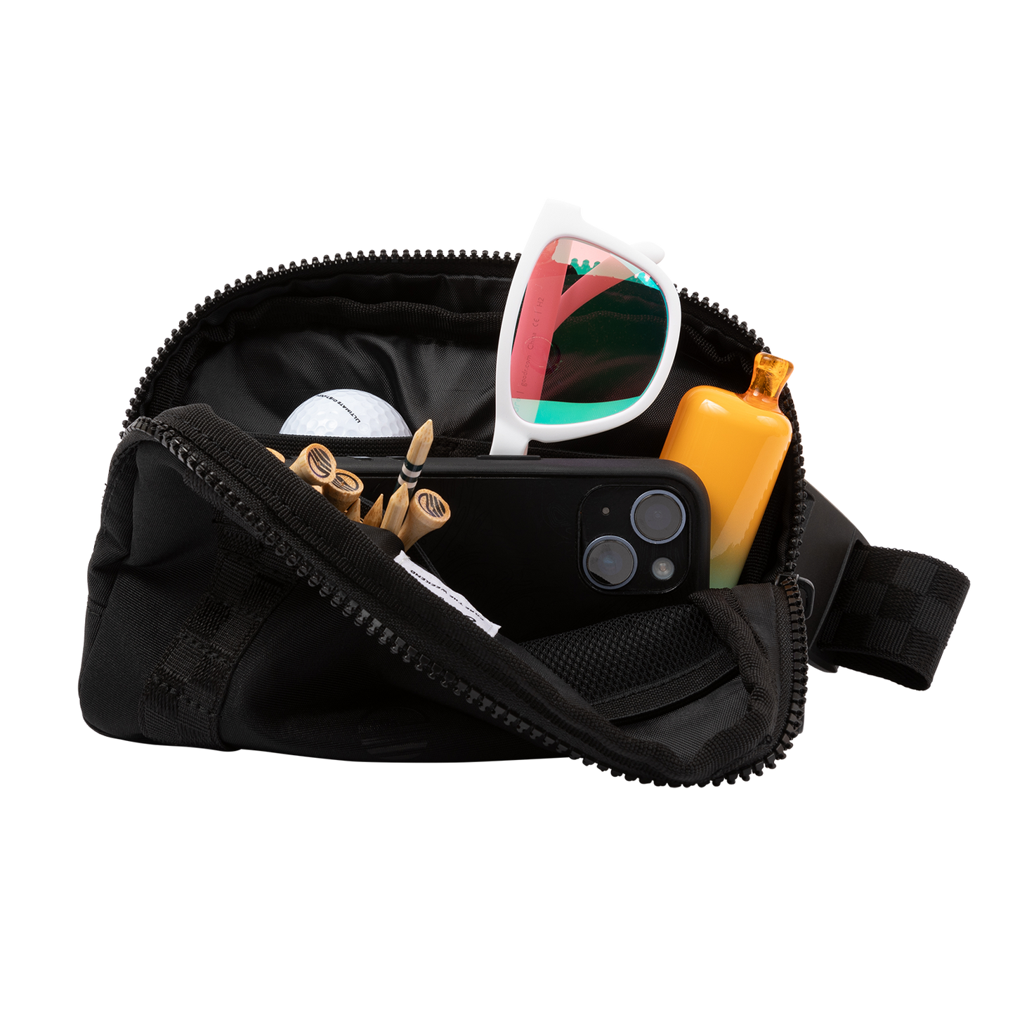 Women's Belt Bag Black with Accessories