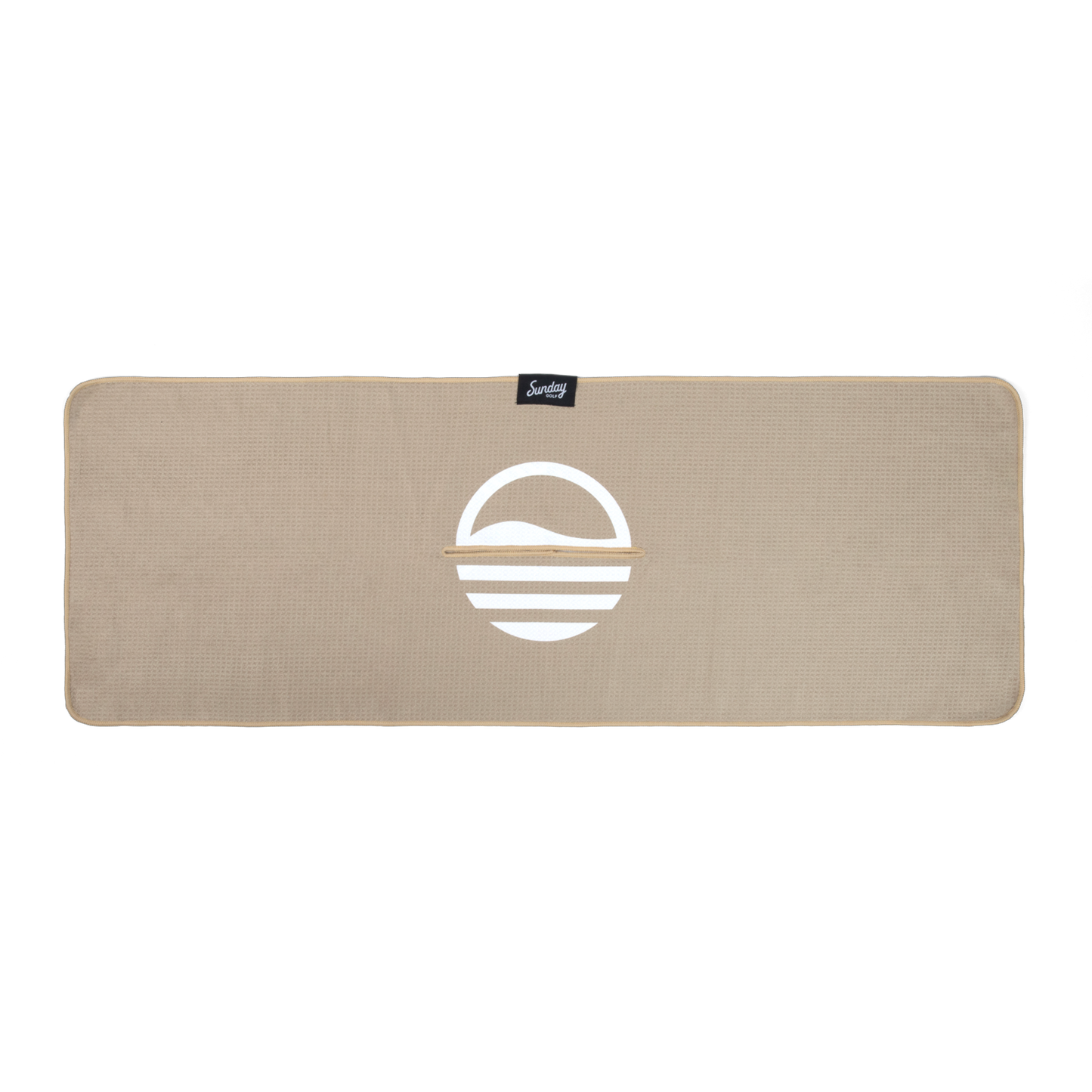 Sunday Golf Classic Golf Towel in toasted almond front shot