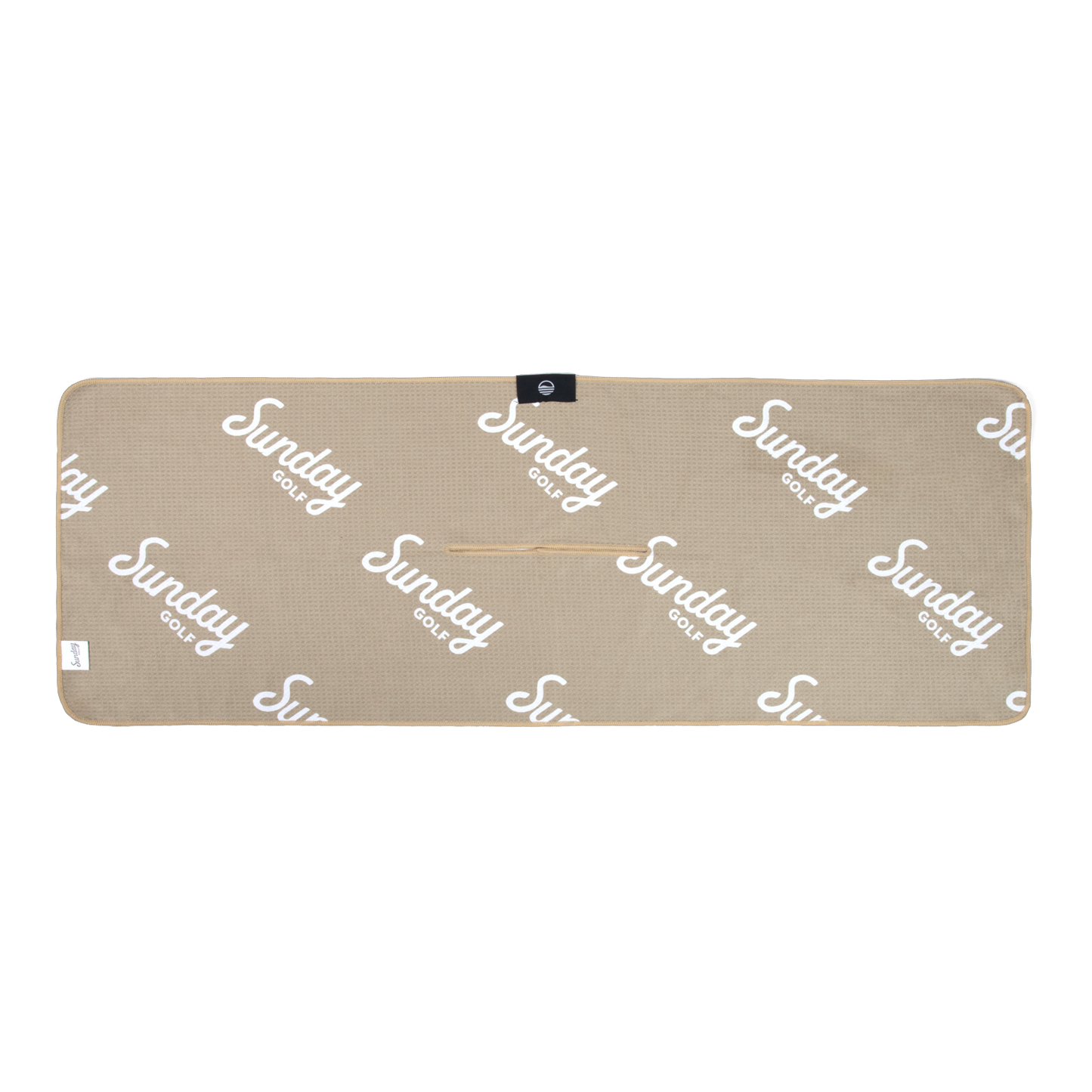 Sunday Golf Classic Golf Towel in toasted almond back shot