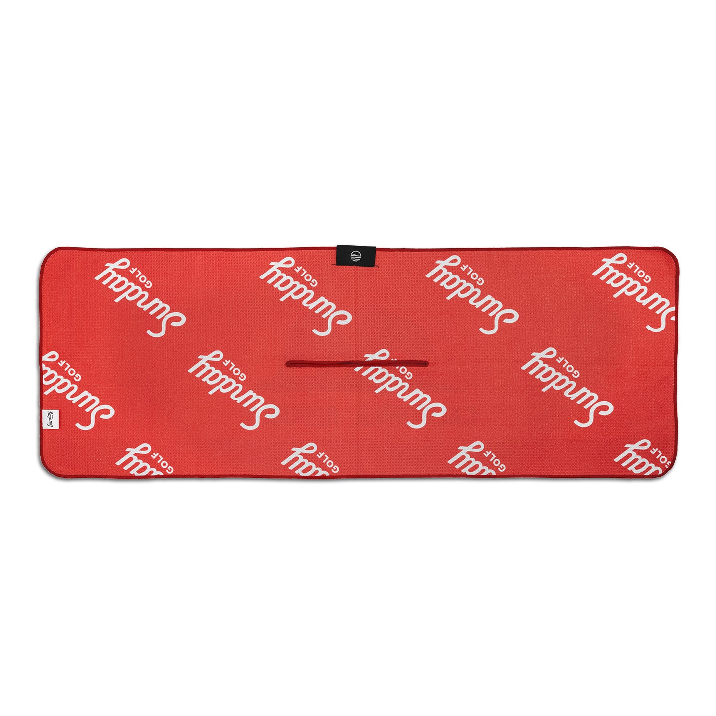 California red and white state flag on Sunday Golf Towel back view
