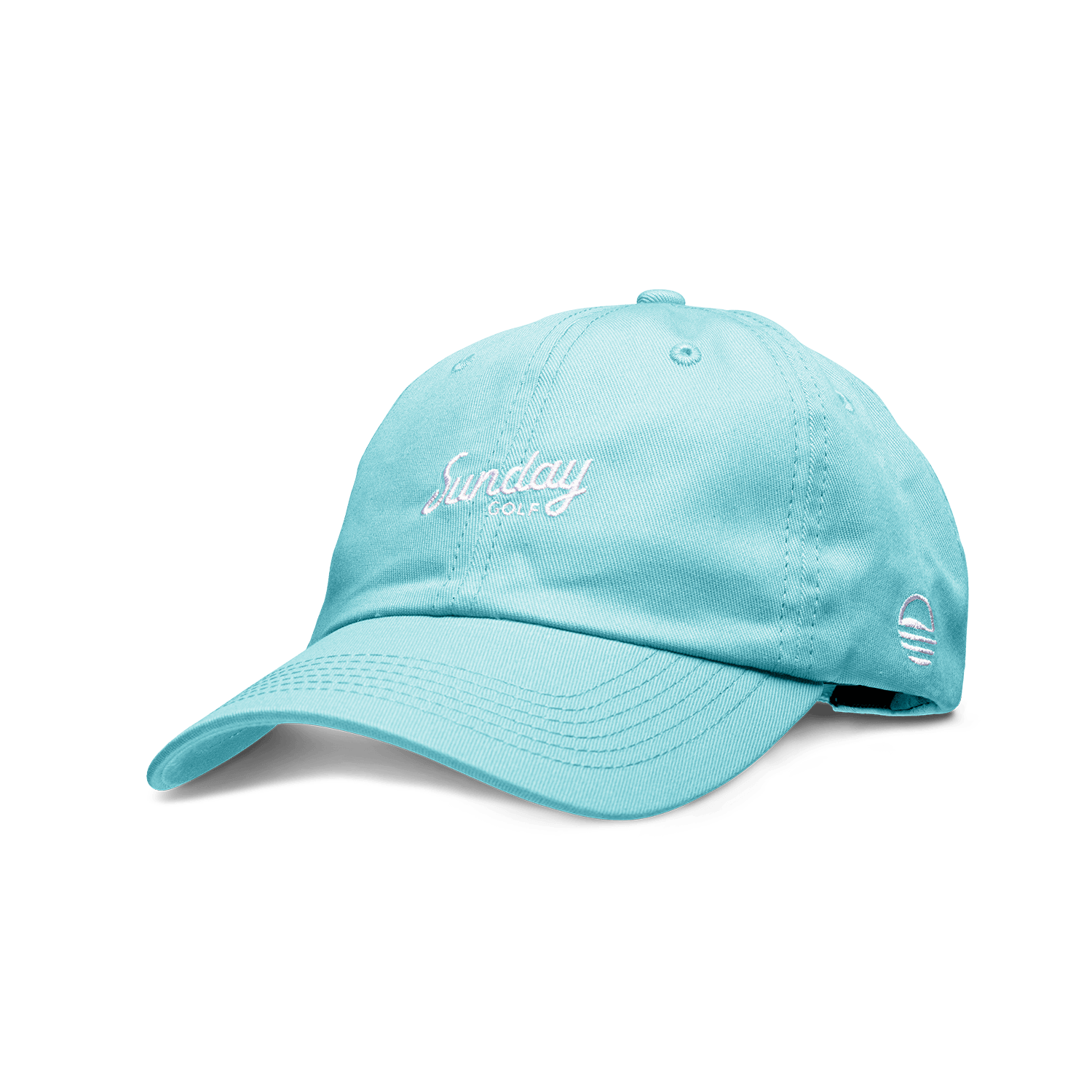 Front shot of seafoam dad golf hat