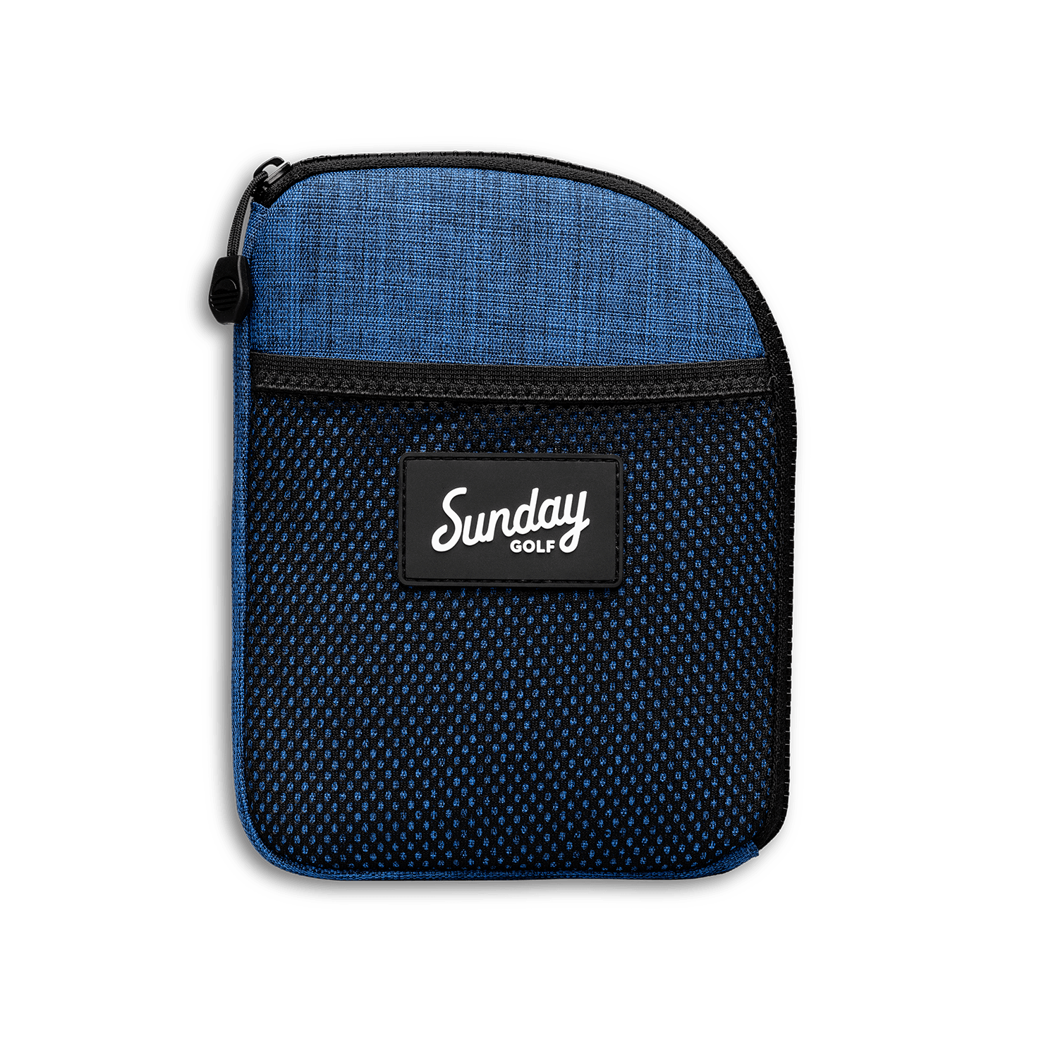 Front shot of cobalt blue nickel bag that can be paired with golf bag