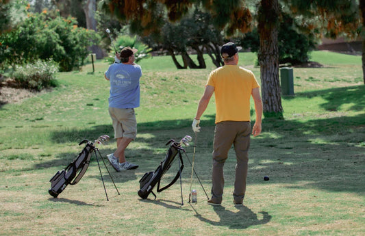 men playing golf