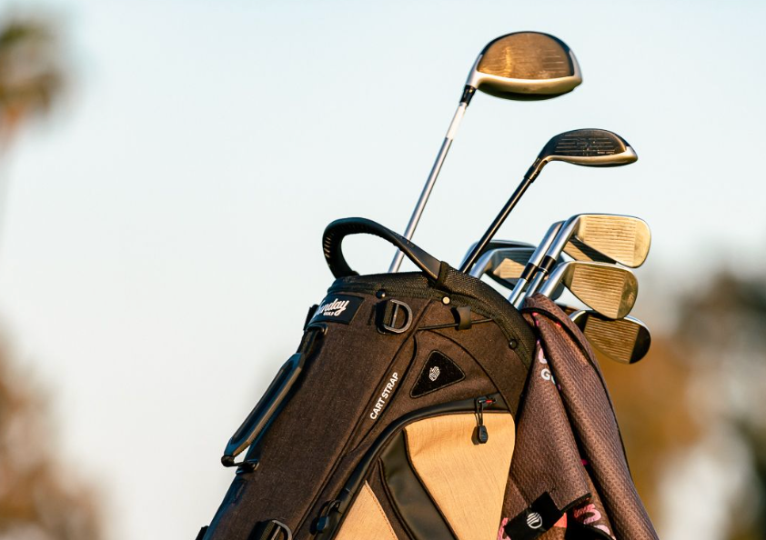 golf clubs in a golf bag