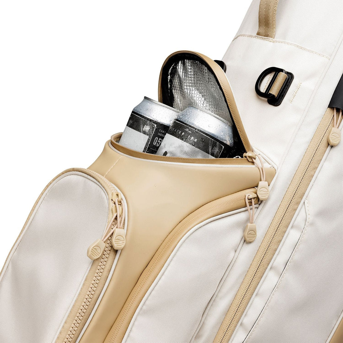 Sunday Golf Loma golf bag with built-in cooler in Toasted Almond