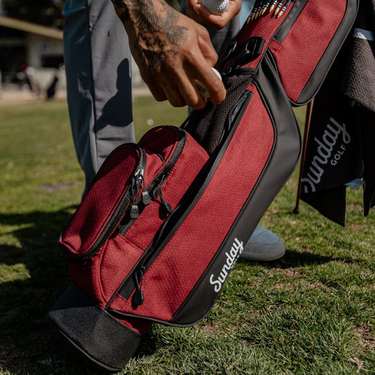 The Loma Sunday golf bag in Ron Burgundy Par 3 