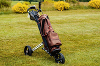 Kennedy Sand Leather Golf Bag, Made in Italy