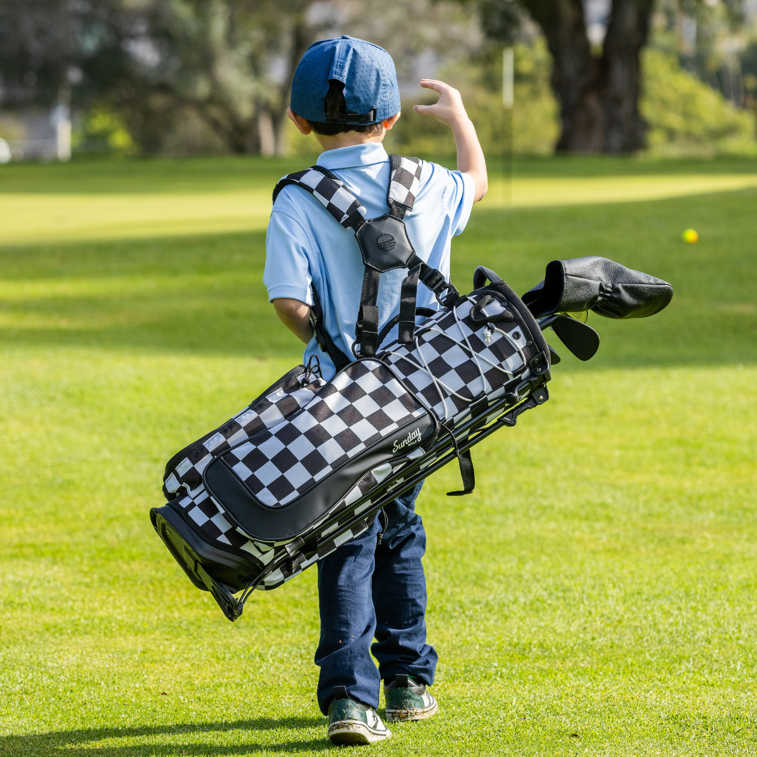 Recess Kids Golf Bag | Black/White Checker – Sunday Golf