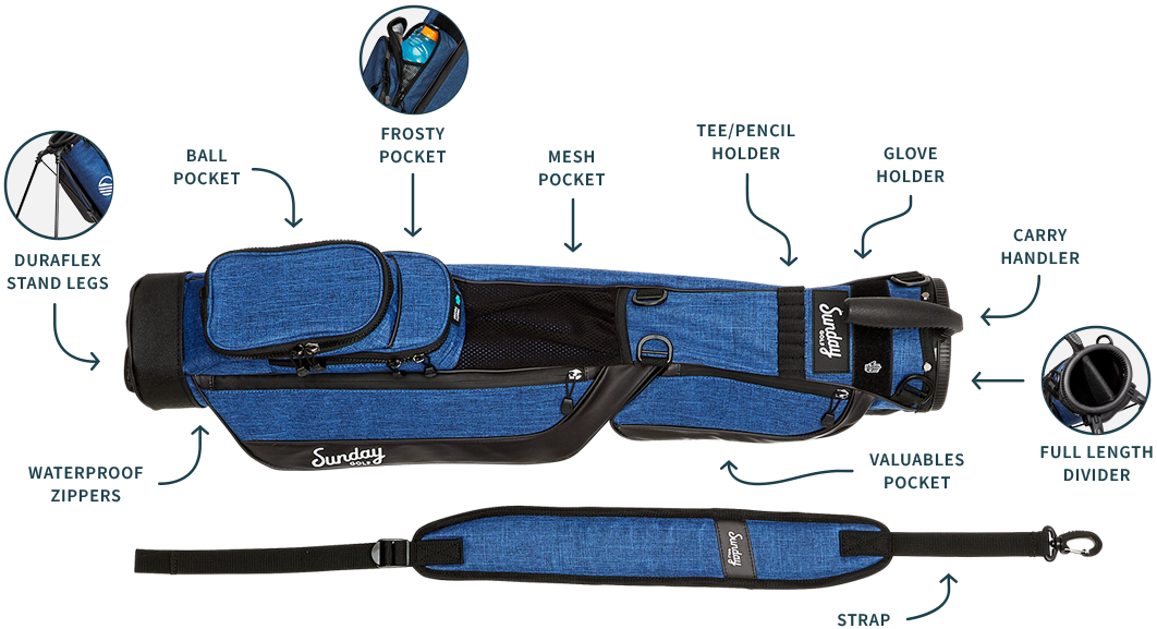 the loma golf bag <br>carry less.<br> enjoy more.