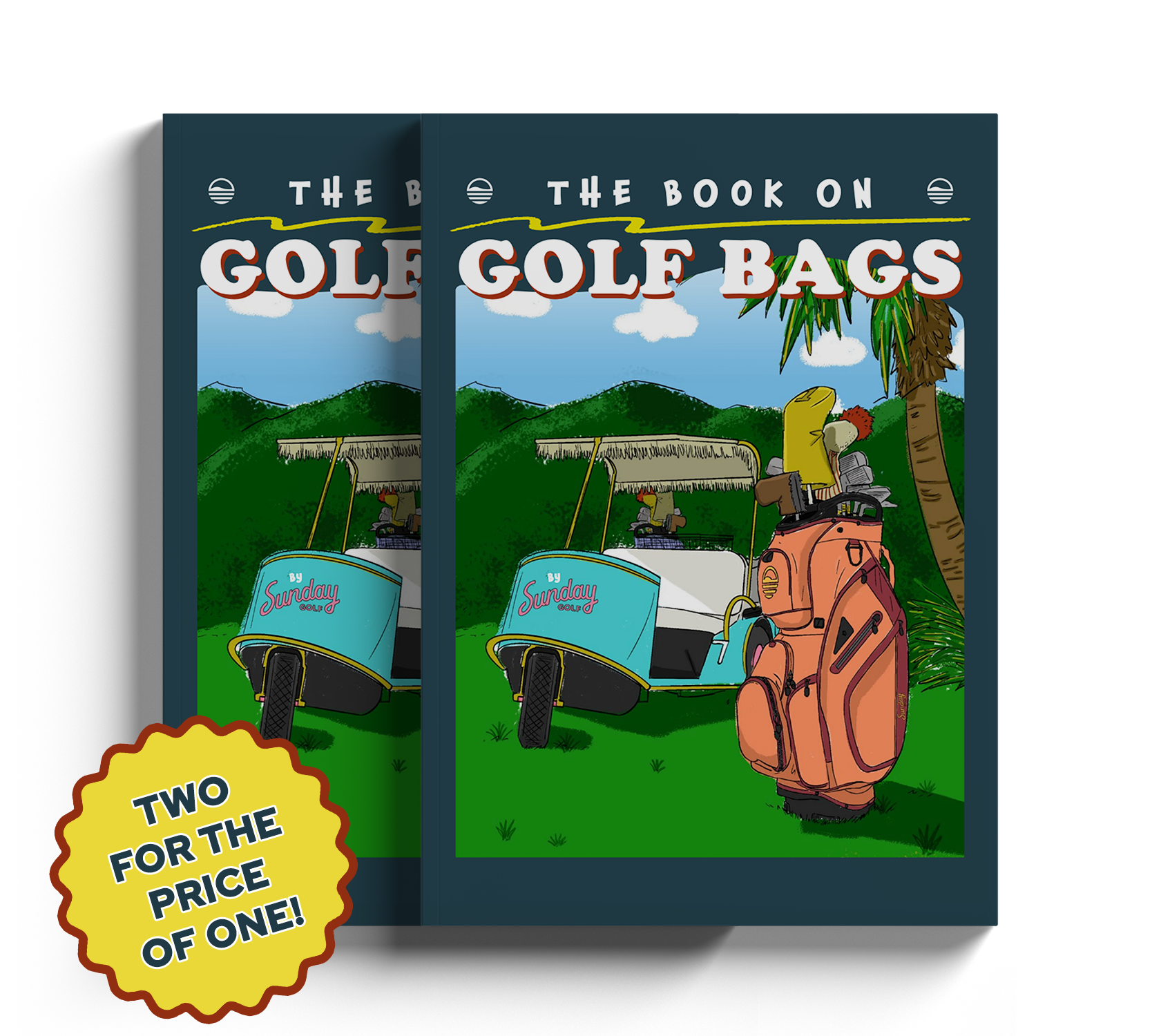 Golf bag coloring books front covers