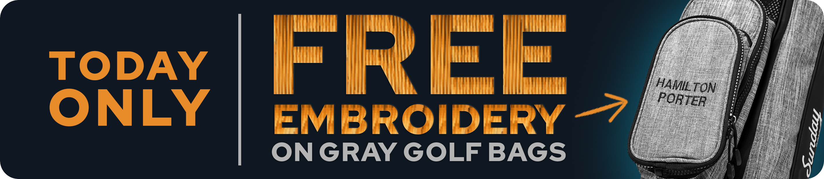 FREE EMBROIDERY ON ALL GRAY BAGS