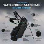Storm Ryder | Black Waterproof Full Size Stand Bag