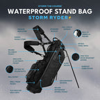 Storm Ryder | Black Waterproof Full Size Stand Bag