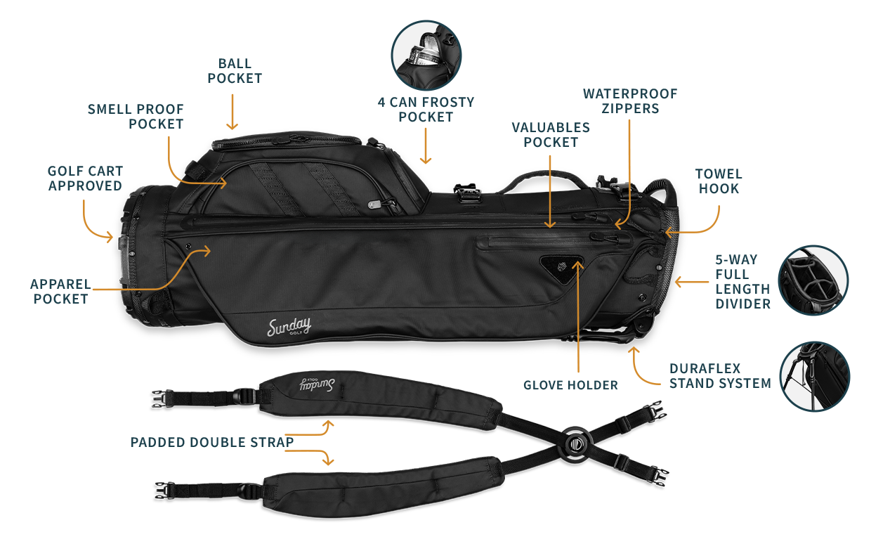 Storm Ryder | Black Waterproof Full Size Stand Bag