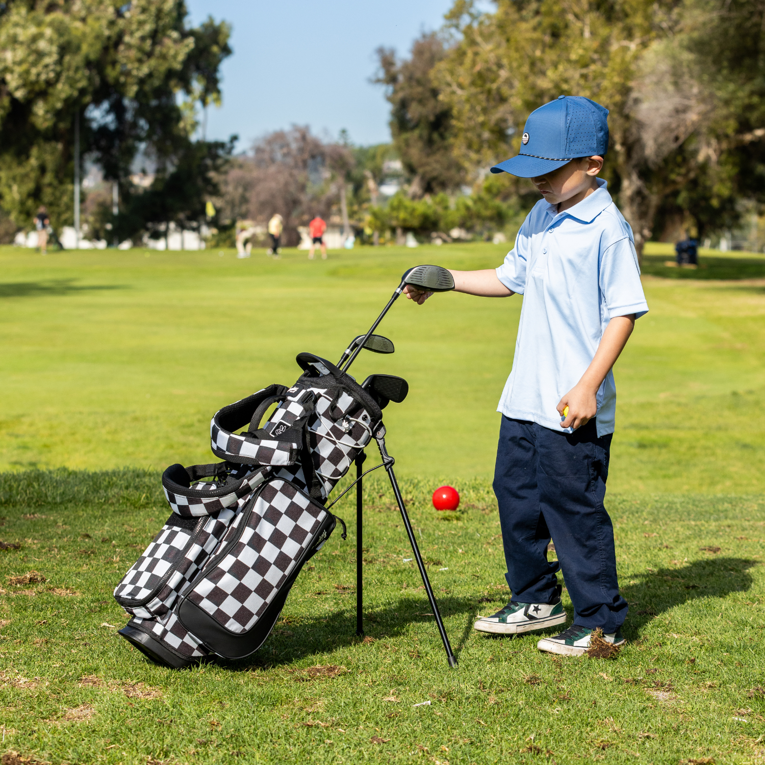 Recess Kids Golf Bag | Black/White Checker – Sunday Golf