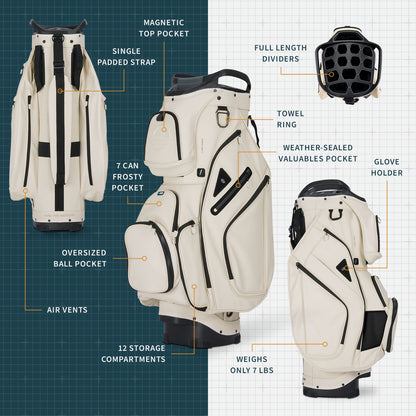 The Big Rig S-Class |  Cream Vegan Leather Cart Bag