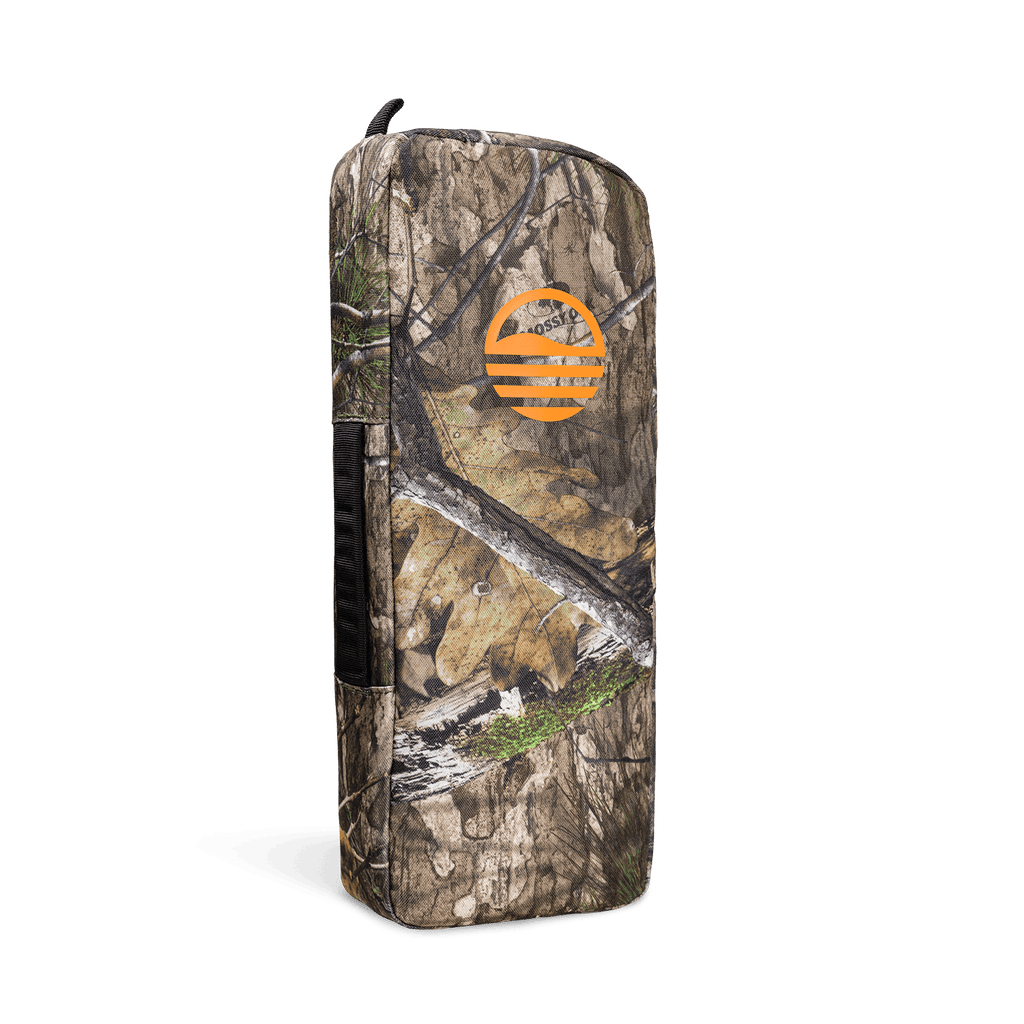 Big Frosty in Mossy Oak Country DNA camo back shot with Sunday orange logo 