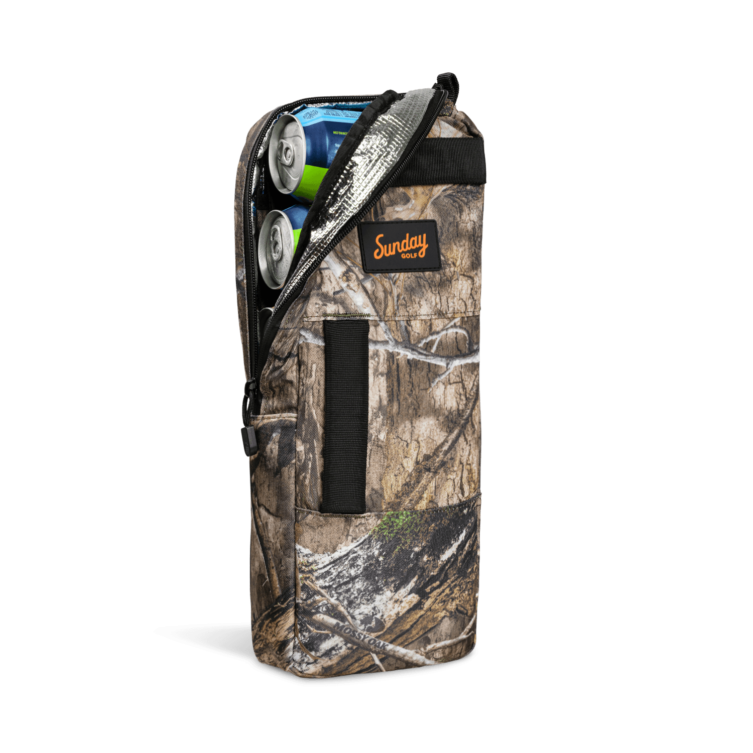 Big Frosty in Mossy Oak Country DNA camo front shot with cans inside 