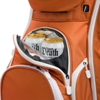 The Big Rig burnt orange's 7 can frosty pocket showcasing beer 