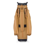 Back shot of Big Rig golf bag in clay thompson showing the strap of the band

