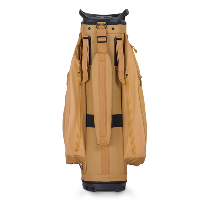 Back shot of Big Rig golf bag in clay thompson showing the strap of the band
