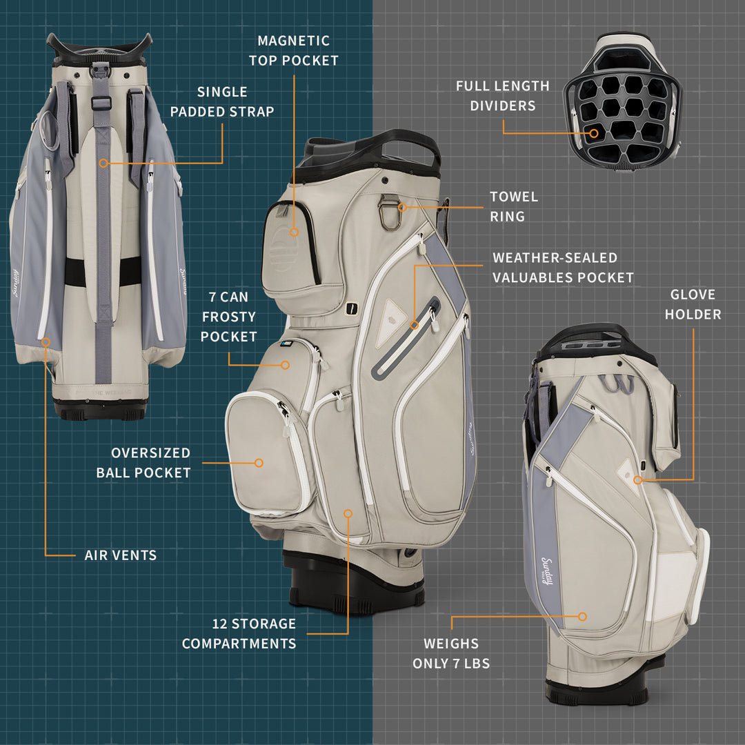 THE BIG RIG | Cart Bag - Cool Gray – Sunday Golf