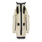 Back shot of Big Rig S-class golf bag in Cream showing the strap of the band
