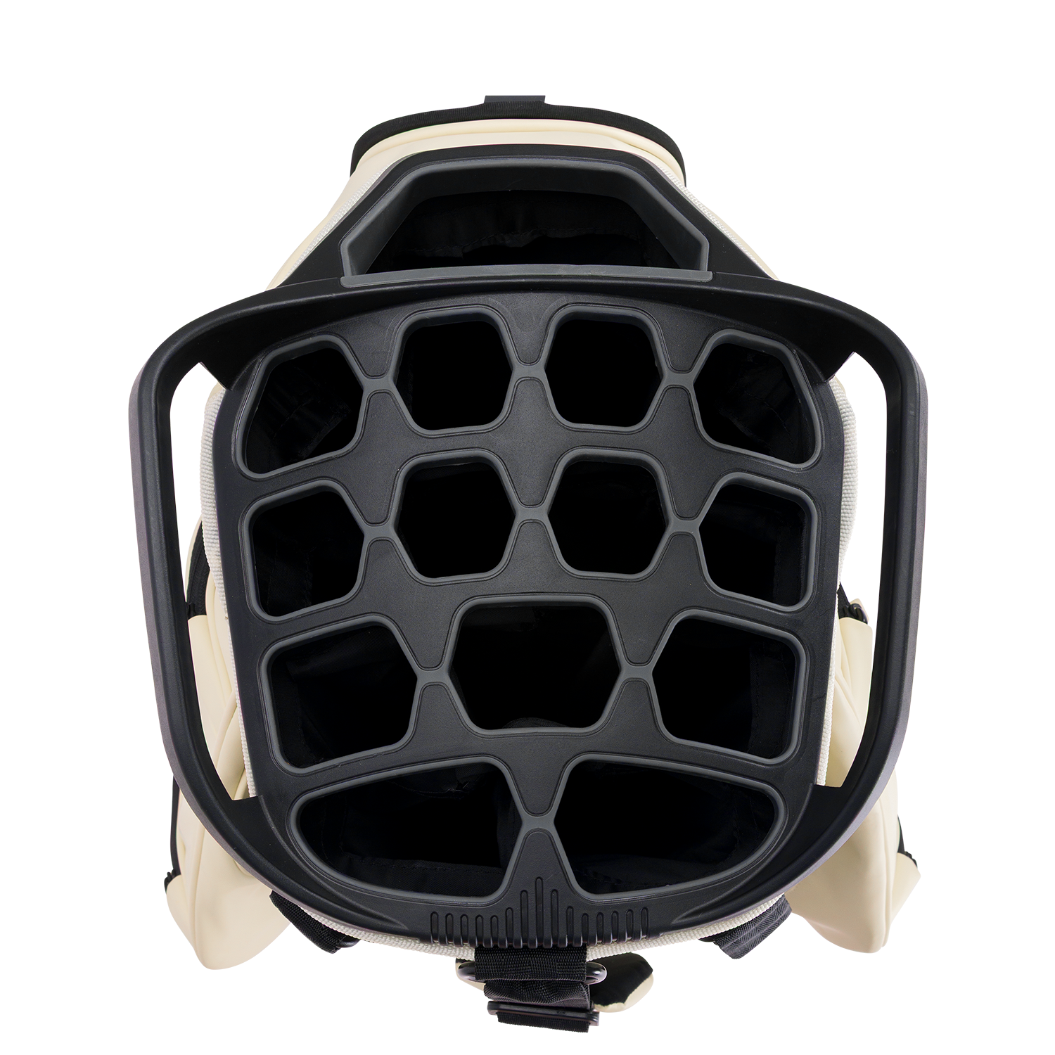 Top view of Big Rig S-class golf bag showing its 14-way divider
