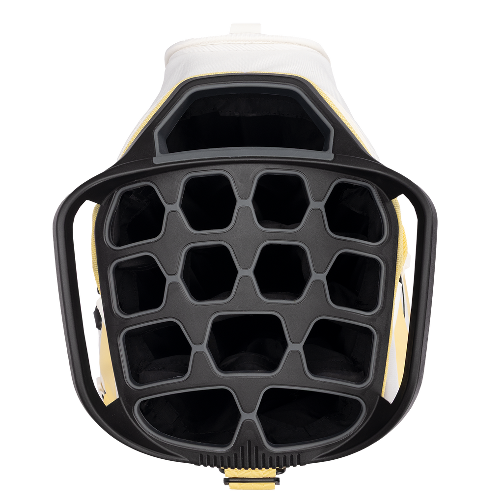 Top view of Big Rig golf bag showing its 14-way divider