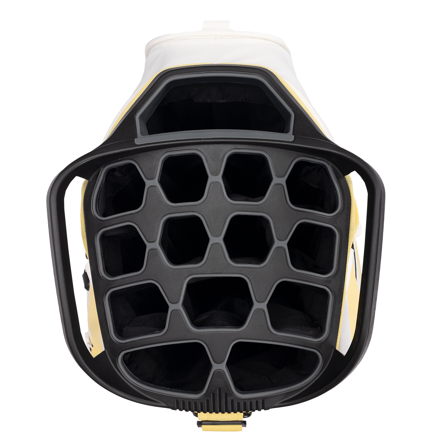 Top view of Big Rig golf bag showing its 14-way divider