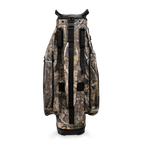 Back shot of Big Rig golf bag in mossy oak country dna showing the strap of the bag