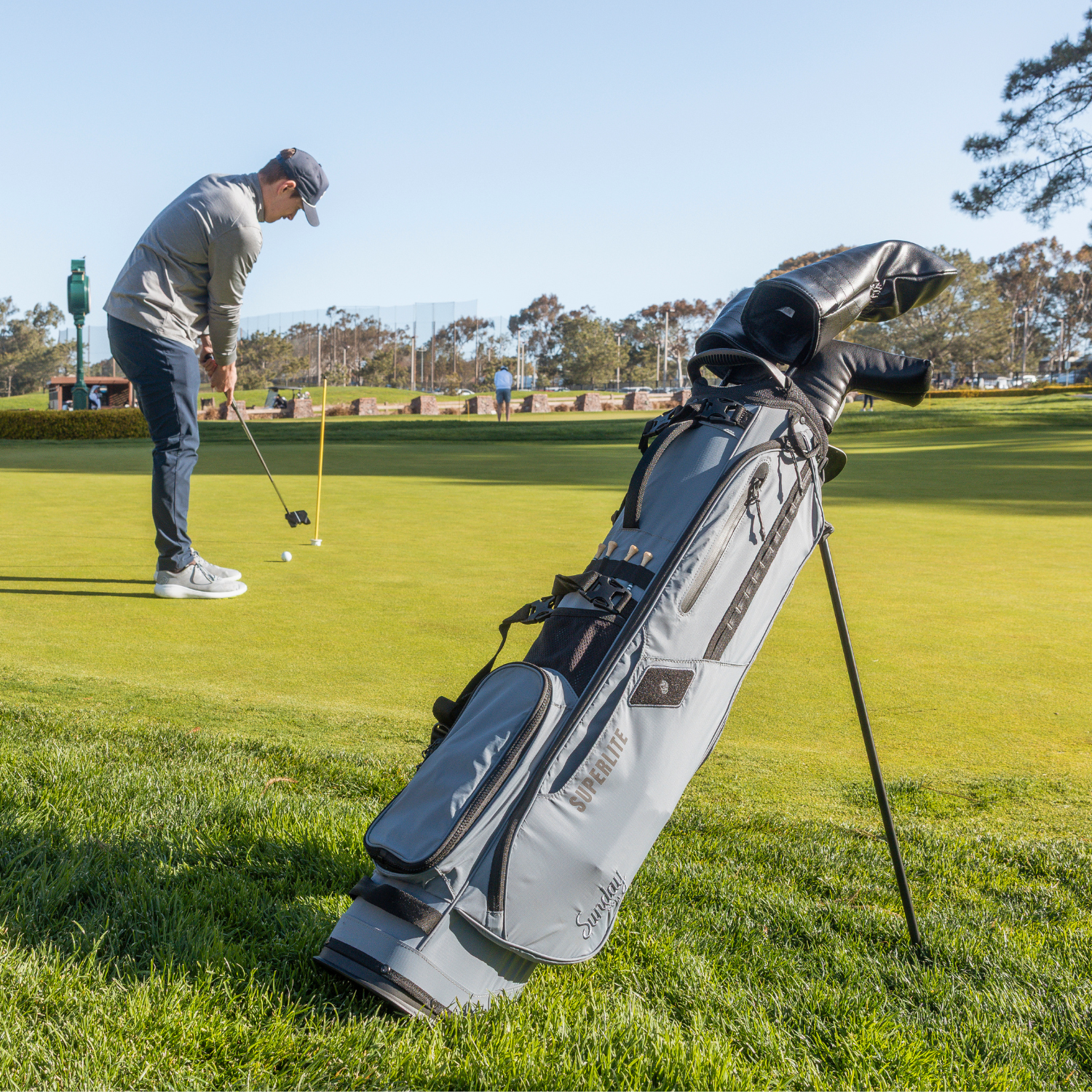 El Camino Superlite | Gray-Blue-Black Mid Size Stand Bag