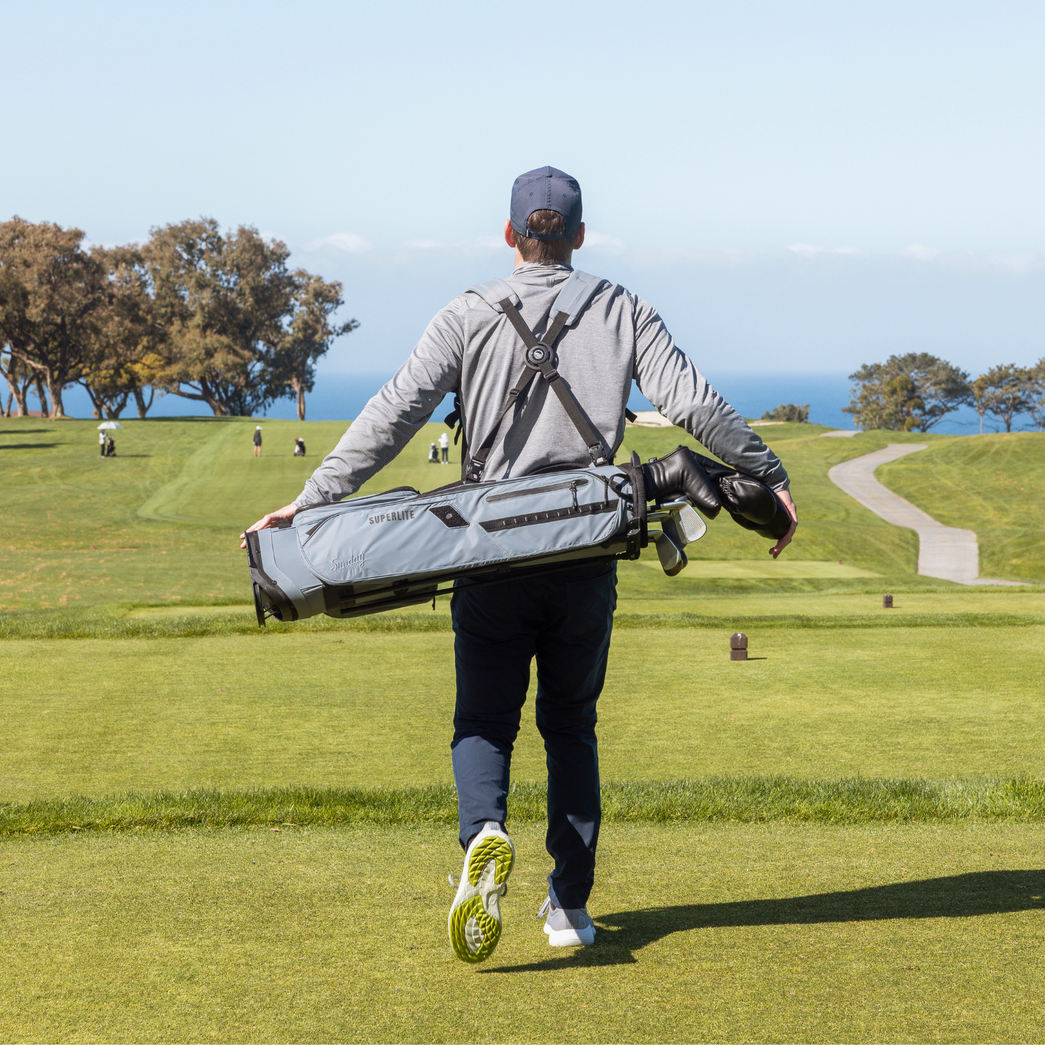 El Camino Superlite | Gray-Blue-Black Mid Size Stand Bag