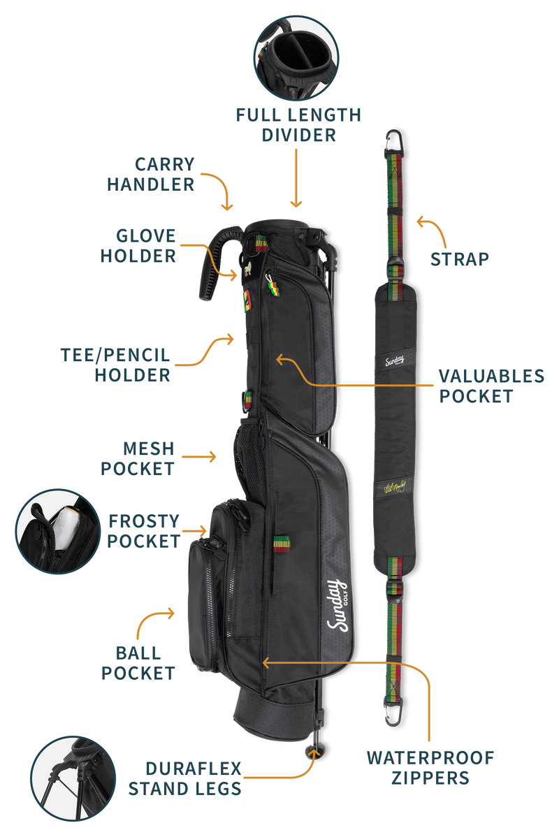 Loma | Bob Marley Rasta Par 3 Bag